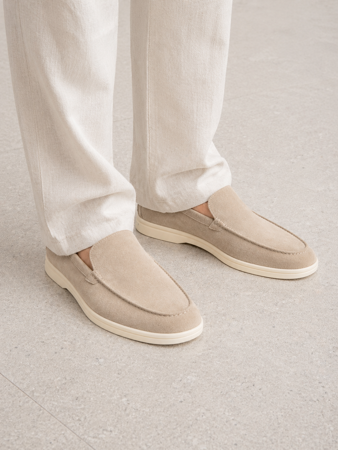 Men’s Suede-Look Slip-On Loafers – Smart Casual Comfort