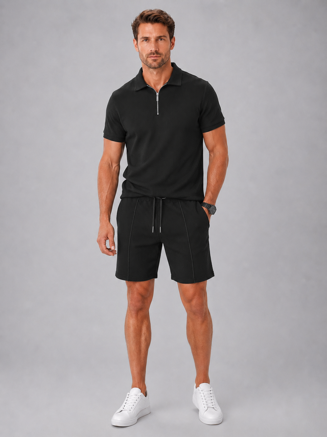 Men’s Summer Co-Ord Set – Polo & Shorts Set