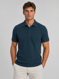 Men's Textured Knit Polo Shirt – Smart Casual Summer Style