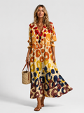 Women’s Printed Shirt Dress – Relaxed Flattering Fit