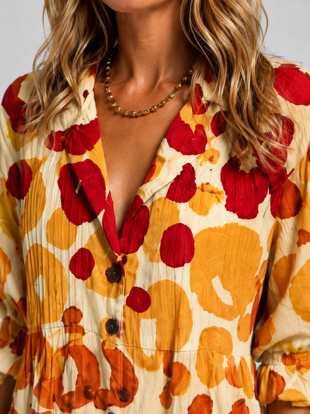 Women’s Printed Shirt Dress – Relaxed Flattering Fit