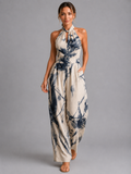 Women’s Printed Wide-Leg Jumpsuit – Relaxed Summer Fit