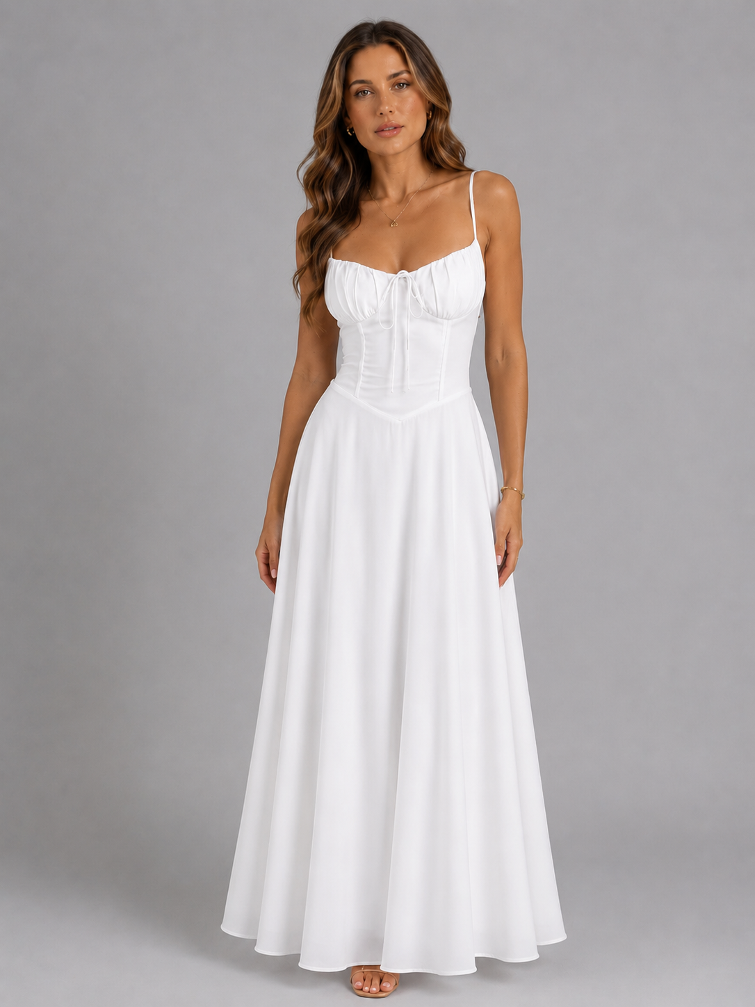 Women’s Strappy Summer Maxi Dress – Flowing Silhouette