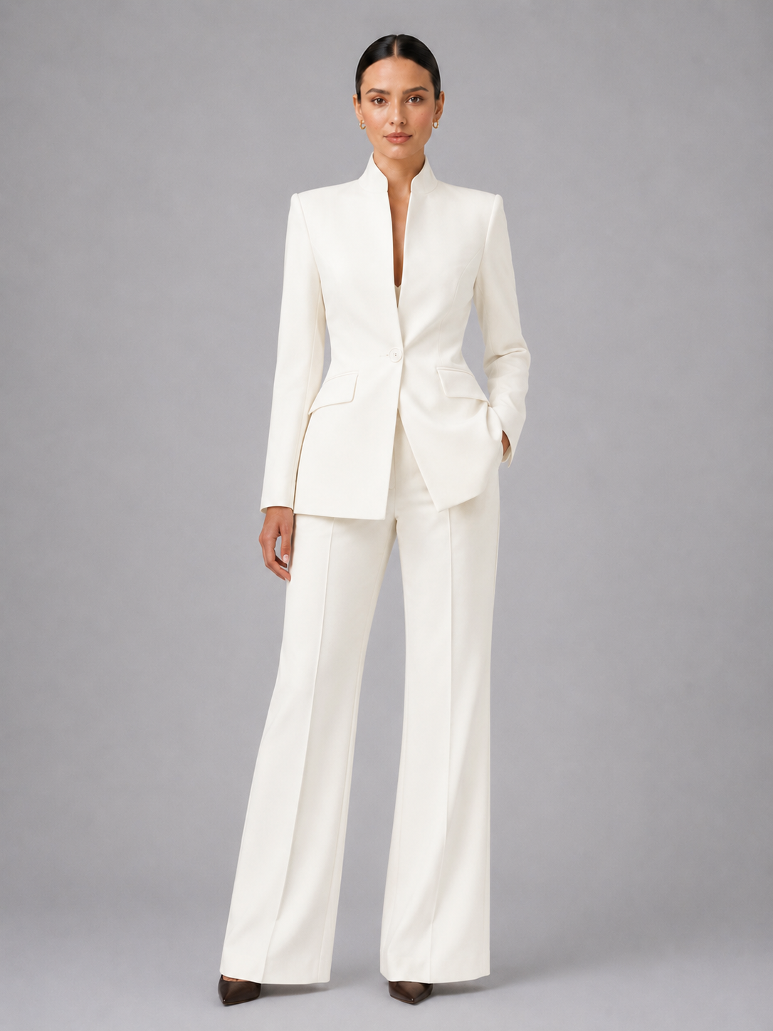 Women’s Tailored Blazer & Trouser Suit Set – Smart Formal Co-Ord