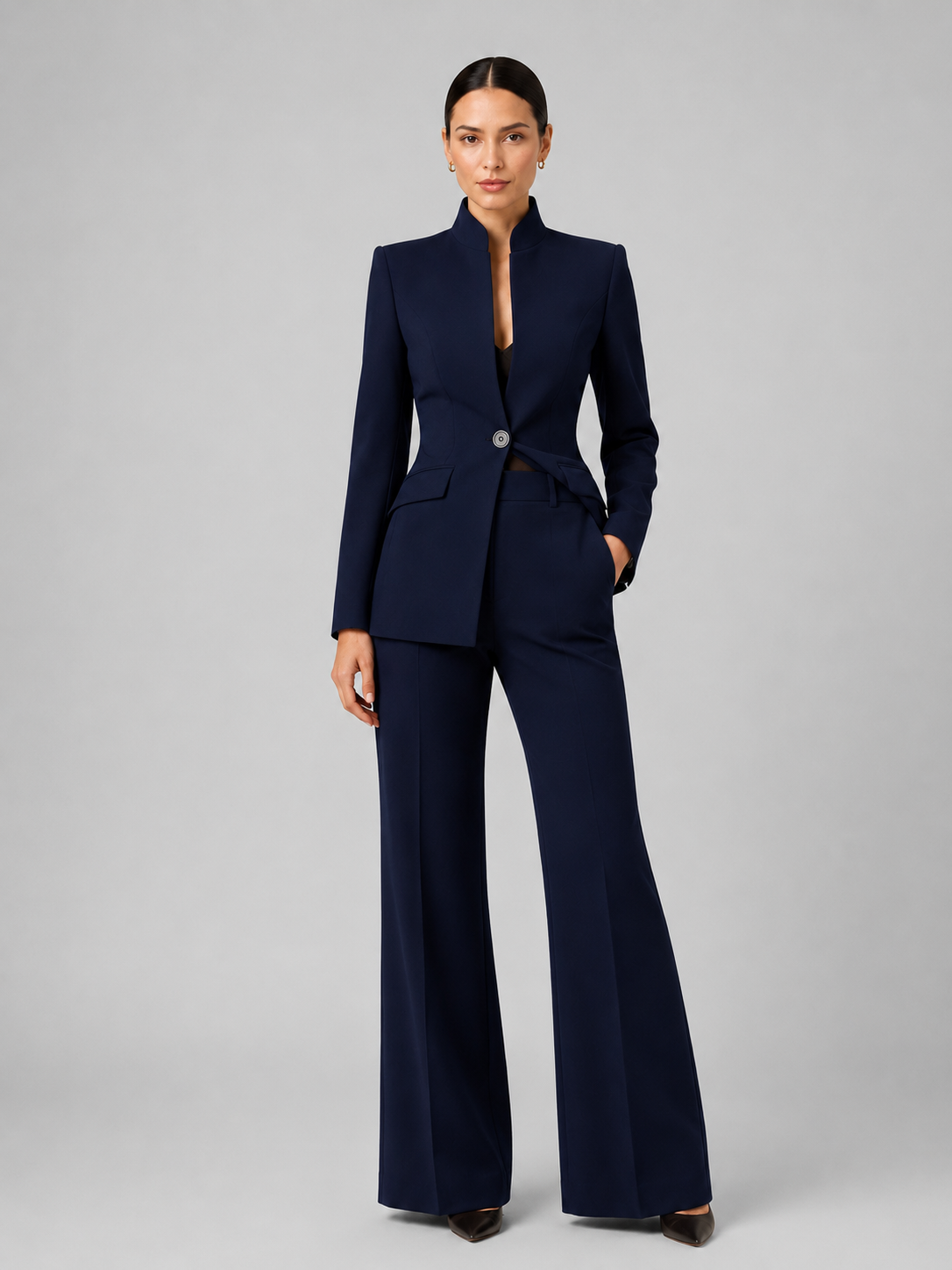 Women’s Tailored Blazer & Trouser Suit Set – Smart Formal Co-Ord