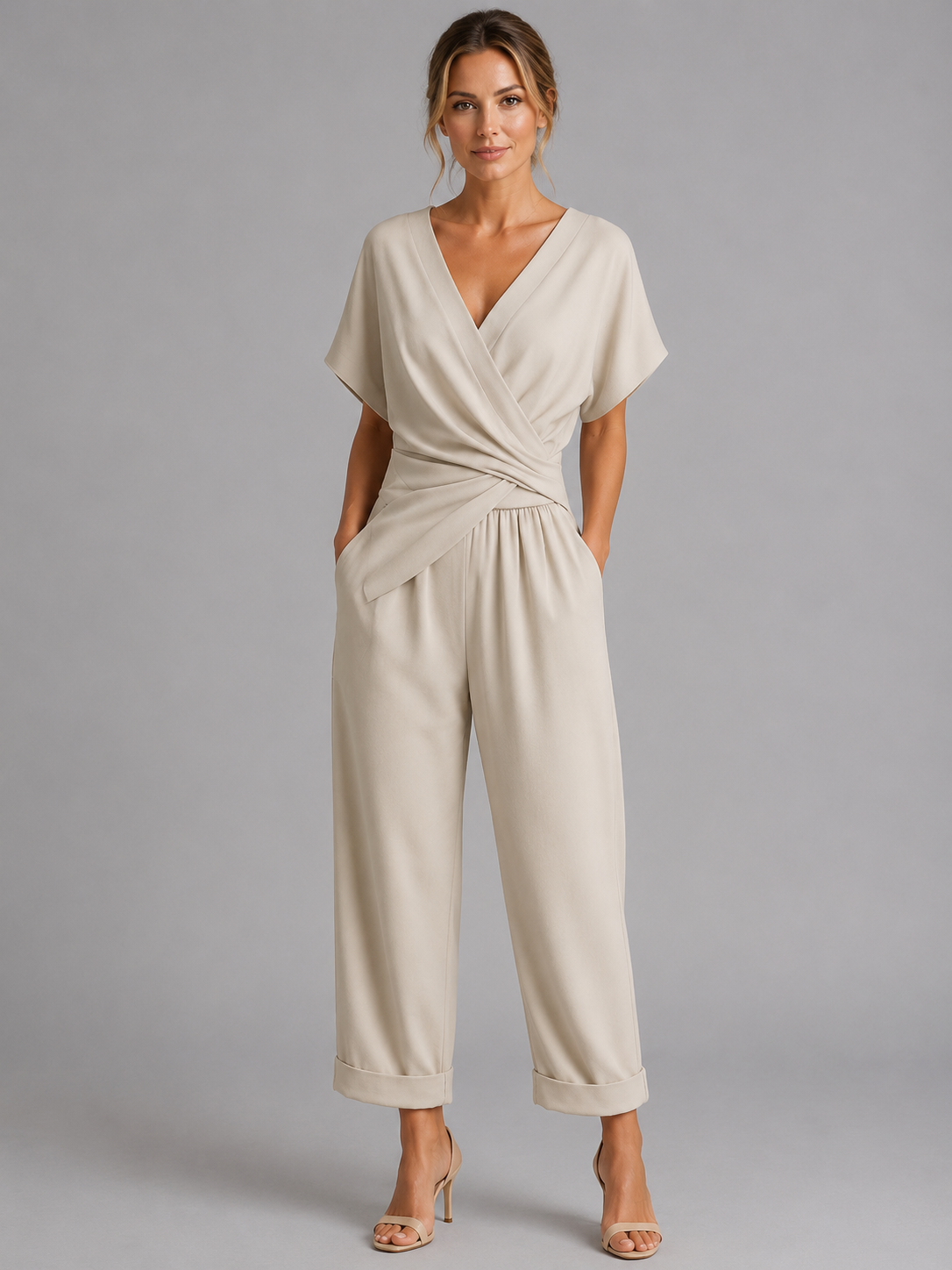 Women’s Wrap Front Co-Ord Set – Relaxed Summer Fit