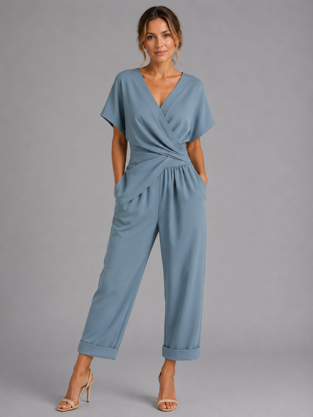 Women’s Wrap Front Co-Ord Set – Relaxed Summer Fit